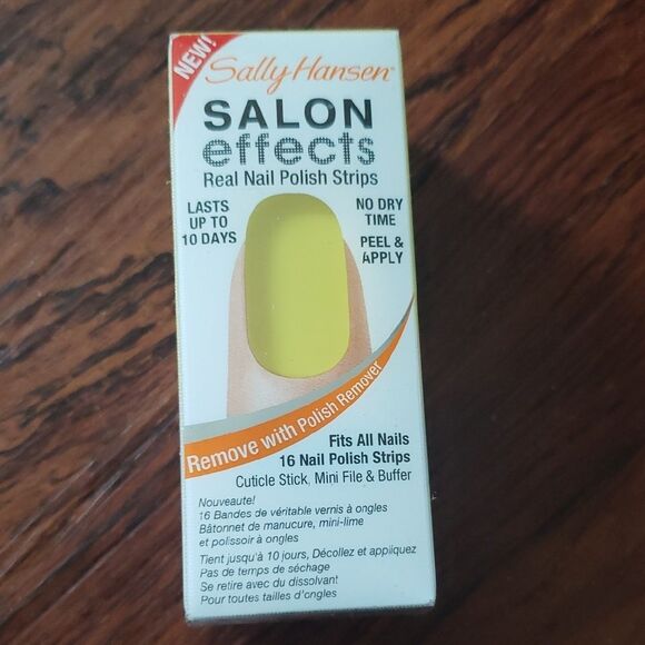 NWT Sally Hansen Salon Effects Sunny Yellow Chic Feminine DIY Nail Polish Strips - Picture 1 of 5